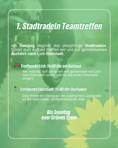 Stadtradeln Saisonauftakt