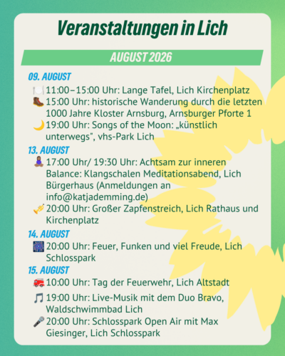 August Termine 2